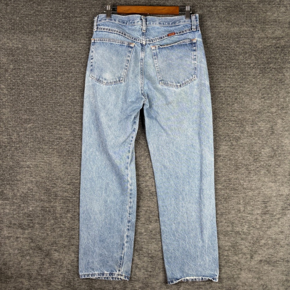 Rustler Straight Leg Denim Jeans Mens 32x30 Light Wash Cowboy Rodeo Western Y2K - Picture 5 of 12